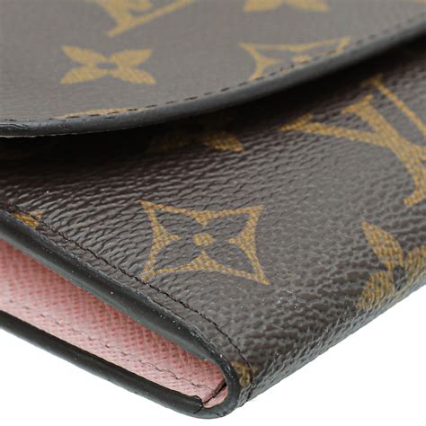 louis vuitton rose ballerine wallet|louis vuitton emilie wallet.